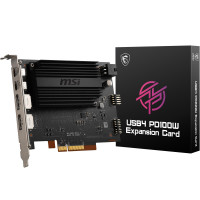 MSI USB4 PD100W Tarjeta de expansión PCI-E, puertos duales, tasa de transferencia de 40 Gbp, carga de potencia de 100W