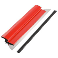 Hoja de descomposición de 32 pulgadas, herramientas de paneles de yeso Toovem alojamientos de aluminio, cucharada de recubrimiento de acero inoxidable cuchillo de textura de caída, perfil de cuchilla de aluminio ergonómico de 0.35 mm para reparación de pa