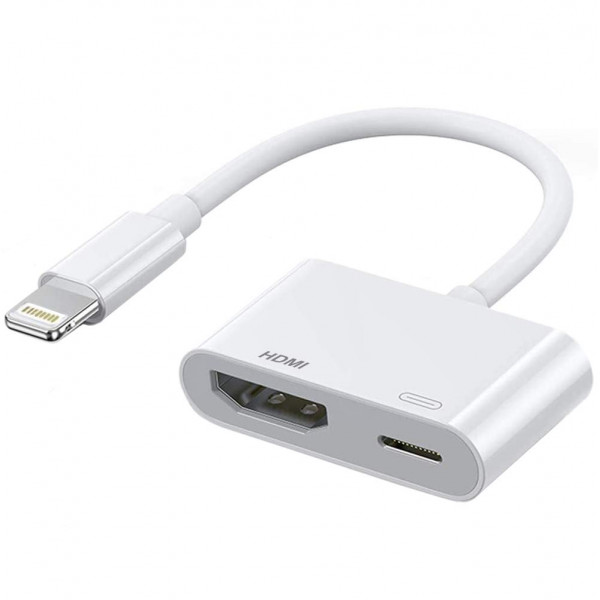 Adaptador Wahbite Lightning to HDMI para iPhone 14/13/11/11/xs/xr/x/8 7 6 más SE, iPhone a HDMI Connector Admite iOS 10 ~ 18 y más tarde