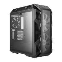 Cooler Master Mastercase H500m Argb Airflow ATX Tower Mid-Midwer con paneles de vidrio templado cuádruple, ventiladores de iluminación argb personalizables de 200 mm, panel de E/S tipo C y ranuras verticales de GPU (MCM-H500M-IHNNN-S00)