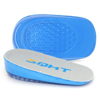 Levante del talón SQHT para la tendinitis de Aquiles, dolor en el talón y discrepancia en la longitud de la pierna, insertos de zapatos para hombres y mujeres (azul y beige, pequeño (altura de 1 ))