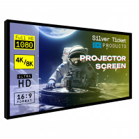 Productos Silver Ticket Str Series 6 piezas Cine en casa Marco fijo 4K / 8K Ultra HD, HDTV, HDR y Pantalla de proyección de películas 3D Active 3D, formato 16: 9, 135 Diagonal, material acústico tejido STR-169135-WAB