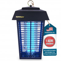 Flowtron Bug Zapper, 1 acre de cobertura al aire libre con potente bombilla de 40W y cuadrícula de matar instantáneos de 5600V, insecto eléctrico, mosca y mosquito Zapper, hecha en los EE. UU.
