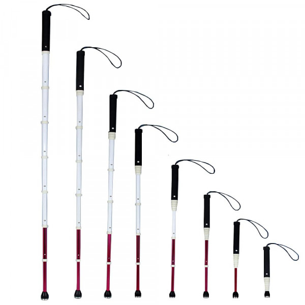 Rooyi plegable ciego ciego ceque reflectante plegamiento plegable para caminar para personas con discapacidad y ciegos (54.33 pulgadas)