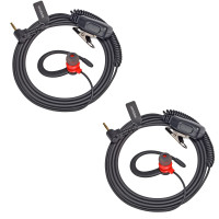 Atar de radio Uayesok con micrófono PTT, 1 pin g auriculares de forma para Motorola Talkabout walkie Talkie T200 T200TP T260 T402 T460 T465 T600 T800 T6500 (2 paquete)