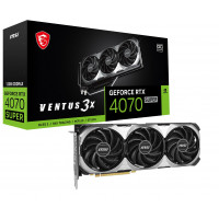 MSI Gaming RTX 4070 SUPER 12G VENTUS 3X OC Tarjeta gráfica (NVIDIA RTX 4070 Super, 192 bits, Extreme Clock: 2520 MHz, 12GB GDRR6X 21 Gbps, HDMI/DP, Ada Arquitectura de Ada Lovelace)