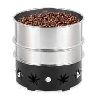 Jiawanshun El refrigerador de granos de café eléctrico con capacidad de 1.1 lb y base de acero pesado: malla de acero inoxidable de 2 capas para enfriamiento rápido y extracción de chaff, herramienta esencial para elaboración de cerveza de café para el ho