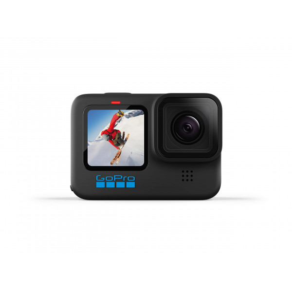 GoPro Hero10 Negro - Cámara de acción impermeable con pantallas LCD delanteras y traseras táctiles, Video Ultra HD 5.3k60, fotos de 23MP, transmisión en vivo de 1080p, cámara web, estabilización (renovada)