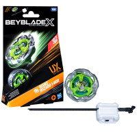 Beyblade X Wand Wizard 1-60R UX Starter Pack Conjunto con top y lanzador tipo de ataque; Auténtico Takara Tomy Battle Tops Games/Toys para niños y niñas 8+