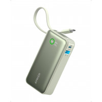 Anker Nano Power Bank, cargador portátil de 10,000 mAh con cable USB-C incorporado, recarga de 30W, salida máxima de 30W con USB-C&A, para la serie iPhone 16/15, MacBook, Galaxy, AirPods y más