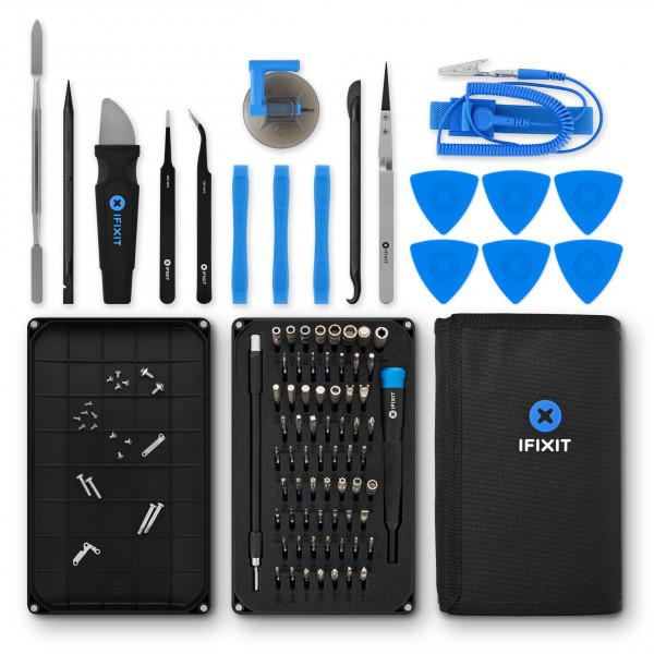 kit de herramientas de IFIXIT Pro Tech - Electrónica, teléfono inteligente, computadora y tableta Kit de reparación