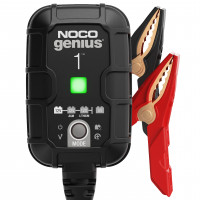 Noco Genius1: 1A 6V/12V Cargador de batería inteligente-Mantenedor automático, cargador de goteo y desulfator con protección de sobrecarga y compensación de temperatura-para baterías de plomo-ácido y litio