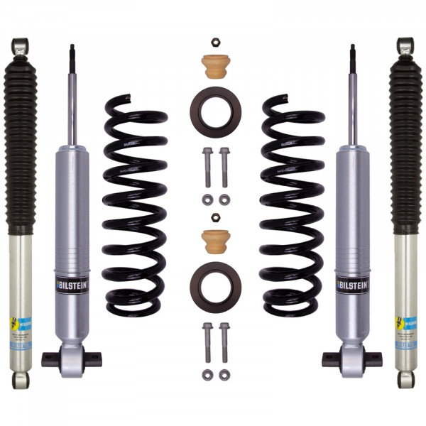 TRENDENSAUTO 6112 Kit de suspensión delantera con un par de amortiguadores traseros 5100 se ajusta 2021 2024 F150 LARIAT 4WD V6 3.5L EcoBoost Engine Cab de la tripulación con elevador trasero de 0-1  - Proporciona un elevador delantero de 0-1 - Tendense