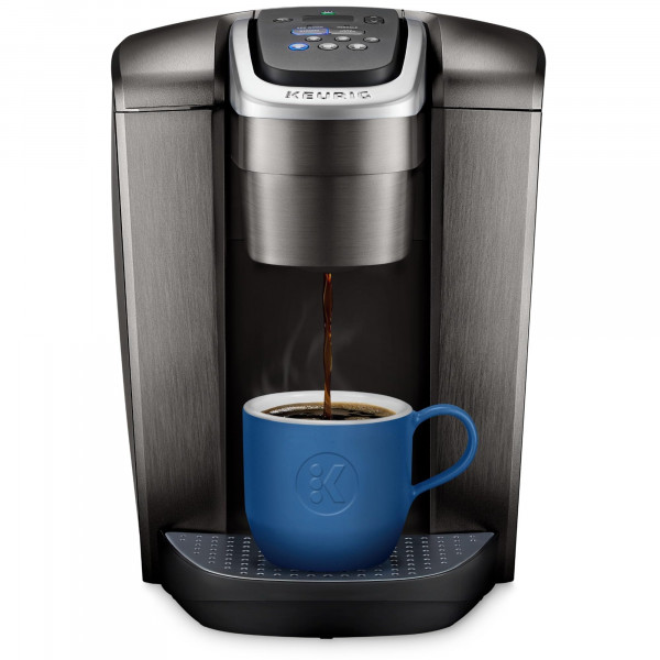 Keurig K-Elite K-SIV K-CUP CAPED CAFORAKER, con control de resistencia y temperatura, capacidad de café helado, tamaño de cerveza de 8 a 12 oz, pizarra programable y cepillada