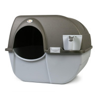 OMEGA PAW NRA15 Caja de arena de auto limpieza Tamaño regular, gris
