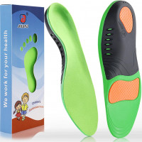 Isolas de calzado de soporte orthótico de Ailaka Kids, fascitis plantar que amortigua insertos deportivos para alivio del dolor de pie plano Caminata