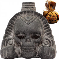 Real gritando el silbato de la muerte azteca de Zboss por Itzcoehua - más fuerte y auténtico sonido humano gritos de más de 125 decibelios de alto, coleccionable, diseño azteca en obsidiana negra, defensa propia
