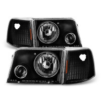 Acanii - Para Black 1993-1997 Faros de guardabosques + Lámparas de señal de esquina con luces antiniebla + Lado del pasajero