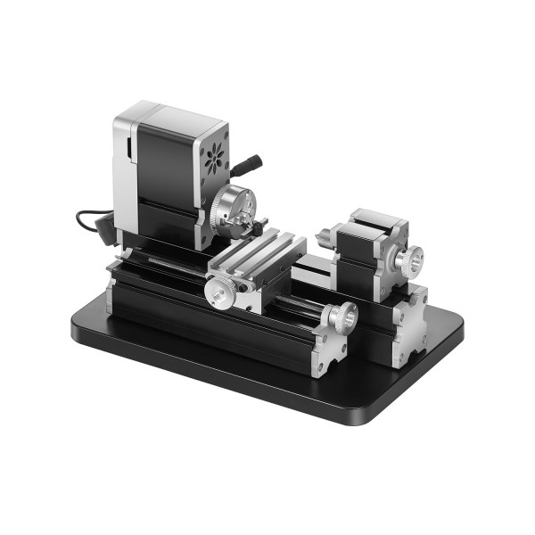 Máquina de torno de metal didáctico de Vevor, 2.76 x 5.12 in, 36W Power Metal Tordhe, Velocidad de 20,000 rpm, con chuck de 3 Joh, rueda de mano de aleación de aluminio, para procesar piezas de precisión de metales blandos plásticos de madera