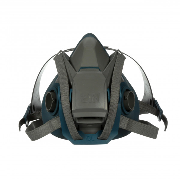 3M Confort de comodidad Rugged Quick Latch Half FacePiece Reutilizable Resultable 6503QL, NIOSH, Válvula de exhalación de flujo frío, conexión de bayoneta, sello de silicona, para gases, vapores, polvo, mantenimiento, construcción, l