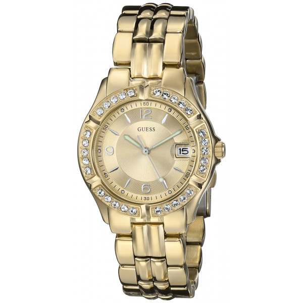 Guess Gold-Tone Bracelet Watch With Date Función. Color: tono de oro (modelo: U85110L1)