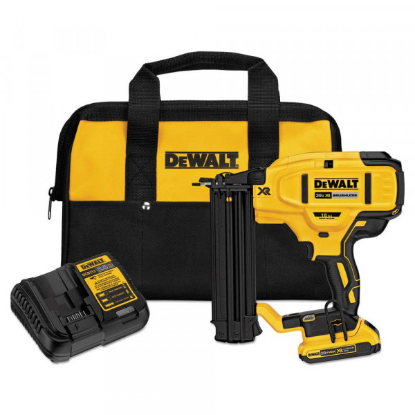 DEWALT Kit de clavadora Brad inalámbrica de 20 V MAX*, 18 GA (DCN680D1)