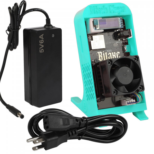 Bitaxe Gamma 601 Bitcoins Miner BM1370 Asic Chip 1.2TH/s Solo Miner 2.4G WiFi/Hotspot Crypto Miner Uso doméstico BTC Miner Bajo ruido Incluye fuente de alimentación, Azul