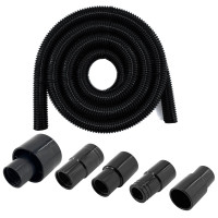 Kit de manguera de aspiradora para recolección de polvo, kit de herramientas eléctricas para recolección de polvo de 12 pies con 5 accesorios para manguera de limpiador de aspiradora para el hogar, herramienta eléctrica para trabajar la madera y seco/húme