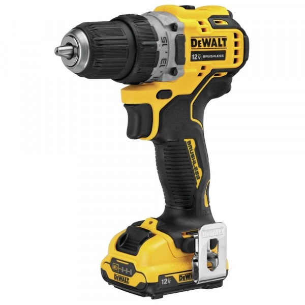 DEWALT XTREME 12V MAX* Kit de taladro/destornillador inalámbrico, 3/8 pulgadas (DCD701F2)