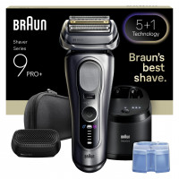 Braun Series 9 PRO+ Afeitadora eléctrica, Pro SensoAdapt, Centro SmartCare 6 en 1, 9697CC, Plata Braun Series 9 PRO+ Afeitadora eléctrica, Pro SensoAdapt, Centro SmartCare 6 en 1, 9697CC, Plata