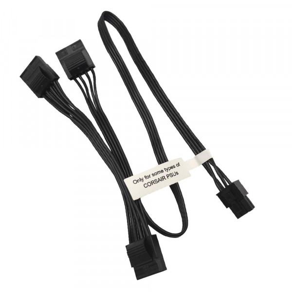 COMeap Cable de alimentación Molex para fuentes de alimentación Corsair, divisor de adaptador de corriente de disco duro hembra Molex de 6 pines a 3X 4 pines para tarjeta elevadora de minería BTC de 20 pulgadas
