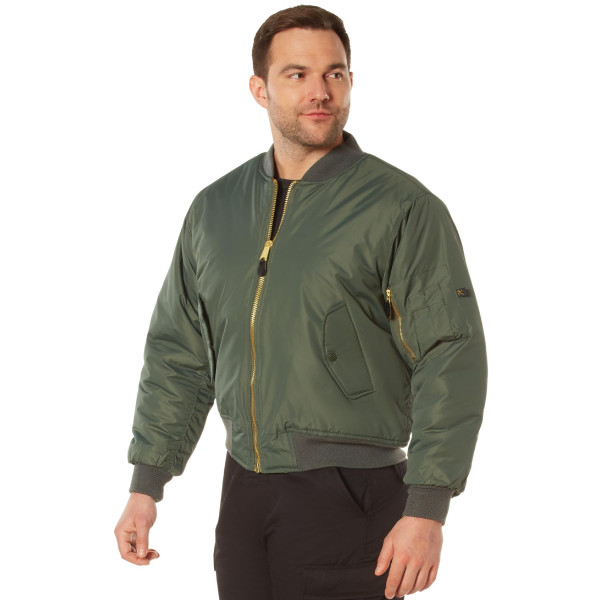 Rothco Chaqueta Bomber de Nylon Mejorada - Abrigo de Invierno para Clima frío Estilo Vuelo, Verde Salvia, XL