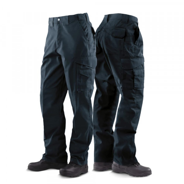 Tru-Spec 24-7 Pantalones tácticos originales para hombre - Pantalones de trabajo tipo cargo duraderos y resistentes al agua con aberturas ocultas para transporte y rodilleras, azul marino - 32W x 32L