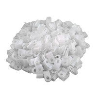 XINGYHENG 200 clips de cable tipo R de nailon blanco para tubo de alambre de 1/4 pulgadas (6,35 mm) de diámetro (fijador de clip de cable de plástico)