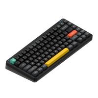 nuphy Halo75 V2 Teclado mecánico para juegos, 75% teclado Bluetooth inalámbrico intercambiable en caliente, teclado retroiluminado RGB 83 Kyes, compatible con Bluetooth/2,4 GHz/USB-C (negro, limón (55 gf))