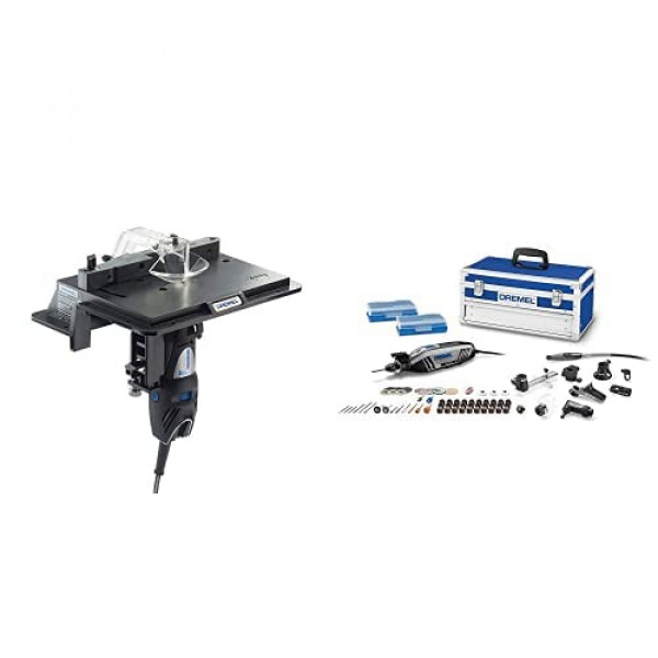 Kit de herramientas rotativas Dremel 4300 + accesorio de mesa para fresadora/fresadora 231