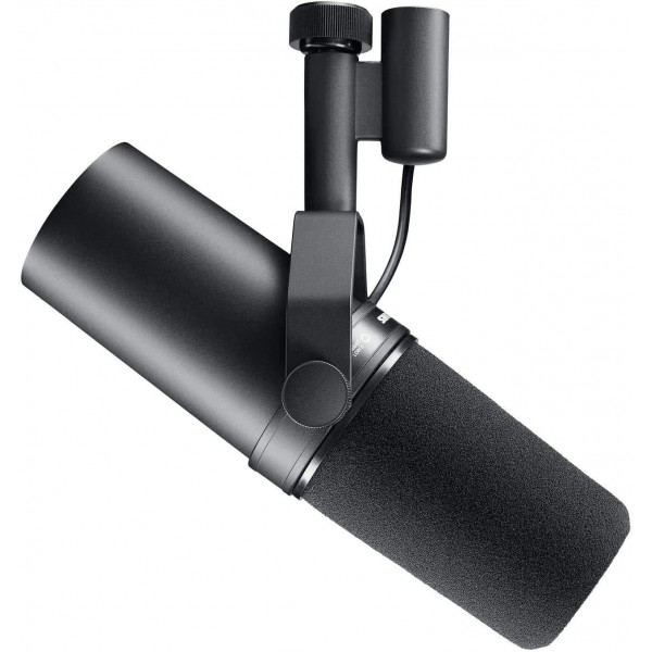 Shure SM7B Micrófono dinámico vocal – Micrófono de estudio XLR para podcasting, grabación, radiodifusión, streaming y juegos – Sonido suave y cálido, construcción robusta, parabrisas desmontable, amplio rango de frecuencia, negro