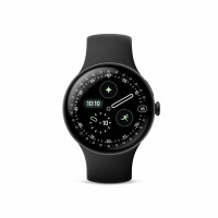 Google Pixel Watch 4 (41 mm) - Reloj inteligente Android - Seguimiento de frecuencia cardíaca y sueño - Batería de 30 horas - Seguimiento de actividad física - Google AI - Caja de aluminio negro mate - Banda activa de obsidiana - LTE (modelo 2025)