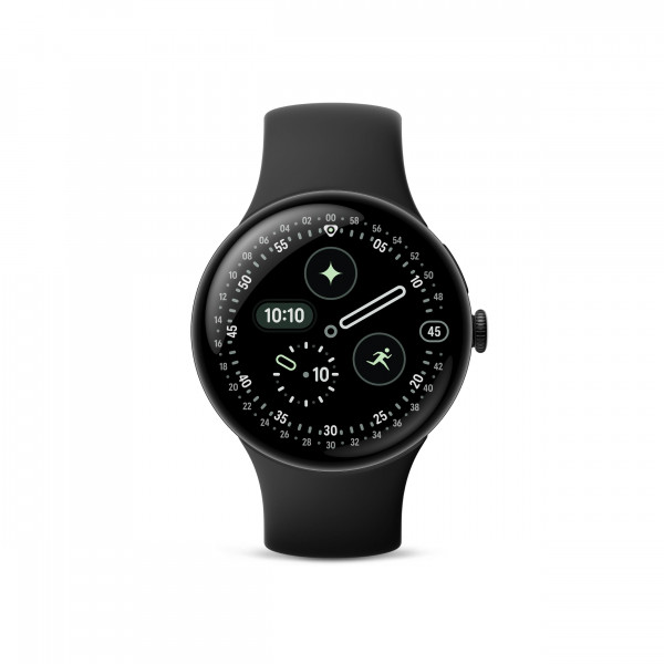 Google Pixel Watch 4 (41 mm) - Reloj inteligente Android - Seguimiento de frecuencia cardíaca y sueño - Batería de 30 horas - Seguimiento de actividad física - Google AI - Caja de aluminio negro mate - Banda activa de obsidiana - LTE (modelo 2025)