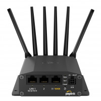 Peplink Cellular Wi-Fi Router MAX BR1 Mini - Enrutador 5G Módem celular 5G/LTE 3 conexiones LAN Ethernet (con Wi-Fi) Ranuras SIM redundantes, eSIM incorporada actualizable a VPN WAN dual compatible
