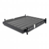 StarTech.com Estante de montaje en rack deslizante para servidores 2U - Profundidad de montaje ajustable de 20 a 30 pulgadas - Ventilado - 50 lb - Estante universal resistente de 19 para rack de equipos - 24 pulgadas de profundidad (UNISLDSHF19)
