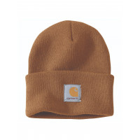 Carhartt Gorro de punto con puños para hombre, marrón, talla única