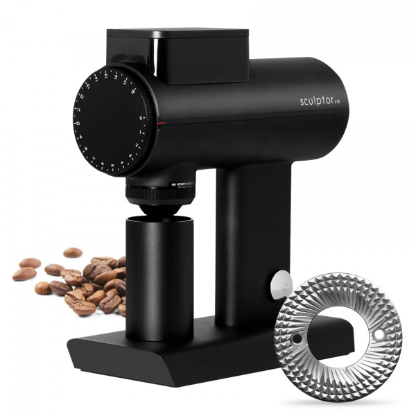 TIMEMORE Sculptor 078 Turbo Burr Molinillo de Café en Grano, Molinillo Eléctrico con Ajuste de Grosor Continuo, Sólo Adecuado para Verter - Negro