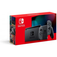 Consola de juegos Nintendo Switch - Negra (HAC-001(-01) con OEM Gray Joy Cons (renovada)