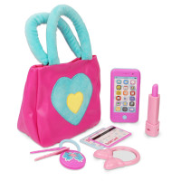 Playkidz Princess My First Purse Set - 7 piezas de bolso y accesorios para niños, juego de juguetes de simulación con accesorios geniales para niñas, incluye teléfono y bolsa con tarjetas