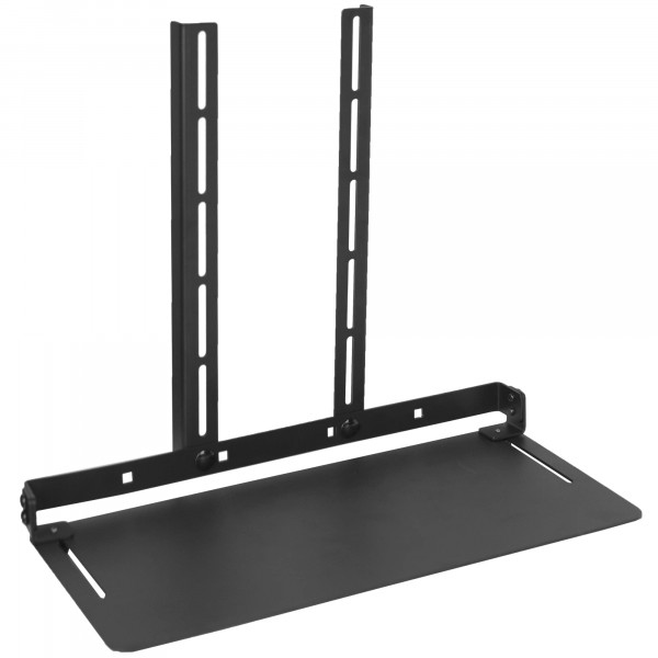 VIVO Soporte de estante para monitor VESA de 13 pulgadas, sostiene dispositivos multimedia, parlantes, enrutadores y más, se adapta a VESA 75 mm, 100 mm, 200 mm, negro, MOUNT-SF01M