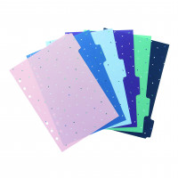 Accesorio organizador Filofax, tamaño A5, colección Garden, divisores con pestañas, juego de seis (B132740)