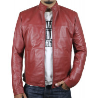 Laverapelle Chaqueta de piel de cordero auténtica para hombre (granate, mediana, forro de algodón) - 1501083