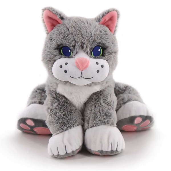 ROYLCO Chloé The Comfort Cat, animal de peluche con peso, 2.5 libras, juguete de apoyo, piel suave, aromaterapia, bolsa de calor/frío, animal de peluche para niños y adultos
