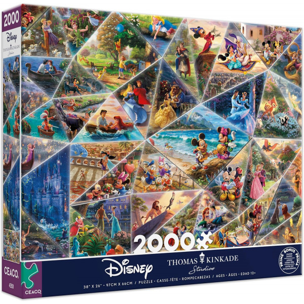 Ceaco - Thomas Kinkade - Collage de Disney - Rompecabezas de 2000 piezas